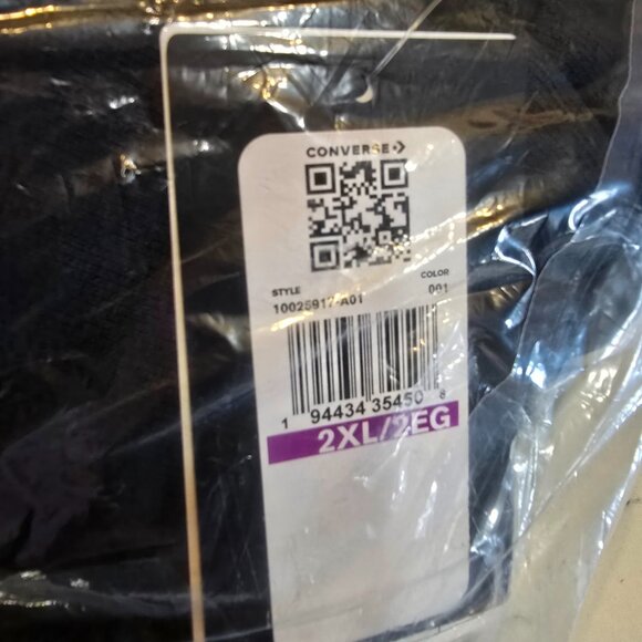 Converse Gold Standard Loose-Fit Pullover Hoodie BLACK SIZE 2XL XXL NEW MENS - Picture 3 of 12